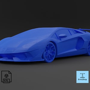 Lamborghini Aventador SVJ Digital Download STL File Resin and FDM 3D Printing File Car Files for 3D Printing