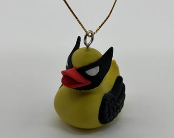 Adorno navideño de pato Wolverine, adorno navideño de pato impreso en 3D, decoración para árbol de Navidad