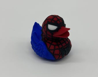 Figura pequeña de juguete de Spiderman Duck Jeep Duck inspirada en Spiderman