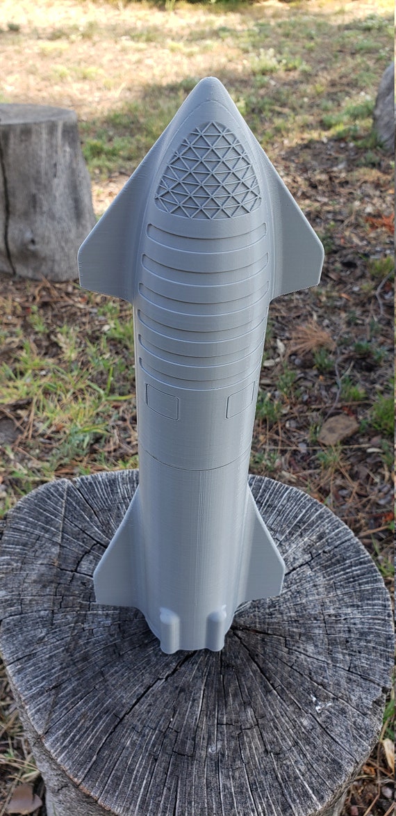 3d Geprinte 1 160 Spacex Starship Sn8 Display Model 12 Etsy