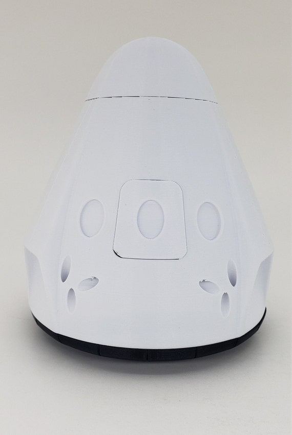 thumbnail image 2 of 3D Printed 1/48 SpaceX Dragon Capsule Display Model – 6.7'' White PLA Plastic, Made In USA By RayWin 2 of 4