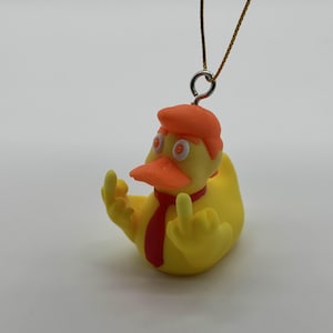 Donald Trump Christmas Ornament Duck Fist Pump The Finger Trump MAGA Duck Bandage Wound Trump Duck MAGA Duck 45/47 President Trump