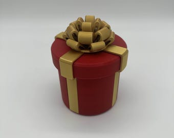 Caja de regalo con tornillos anidados que contiene dinero en efectivo. Regalo de Navidad. Caja de regalo MUY molesta.