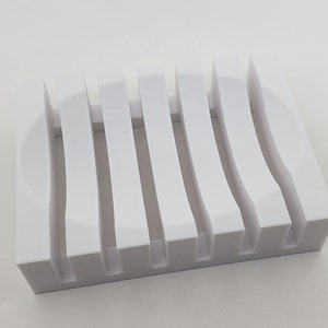 3D Printed Luxury Modern Draining Soap Dish White PLA Plastic