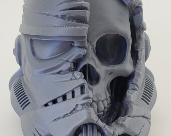 3D Printed 5&quot; Star Wars Inspired Deathtrooper Stormtrooper Skull Model Display