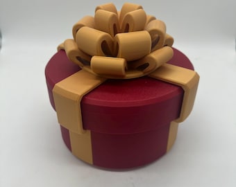 Caja de regalo grande con tornillos anidados muy molestos para guardar dinero en efectivo. Regalo de Navidad. Caja de regalo MUY molesta.