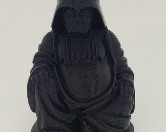 3D impreso 4 " Star Wars inspirado Darth Vader Buda figura negro PLA plástico