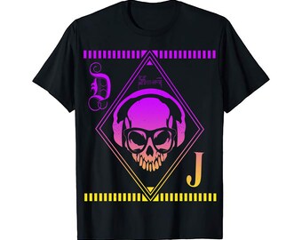 Music Festival Dance Party Skull N Headphones Rock Star DJ Electro Dance Festival Nerd Tops Gift Premium T-Shirt