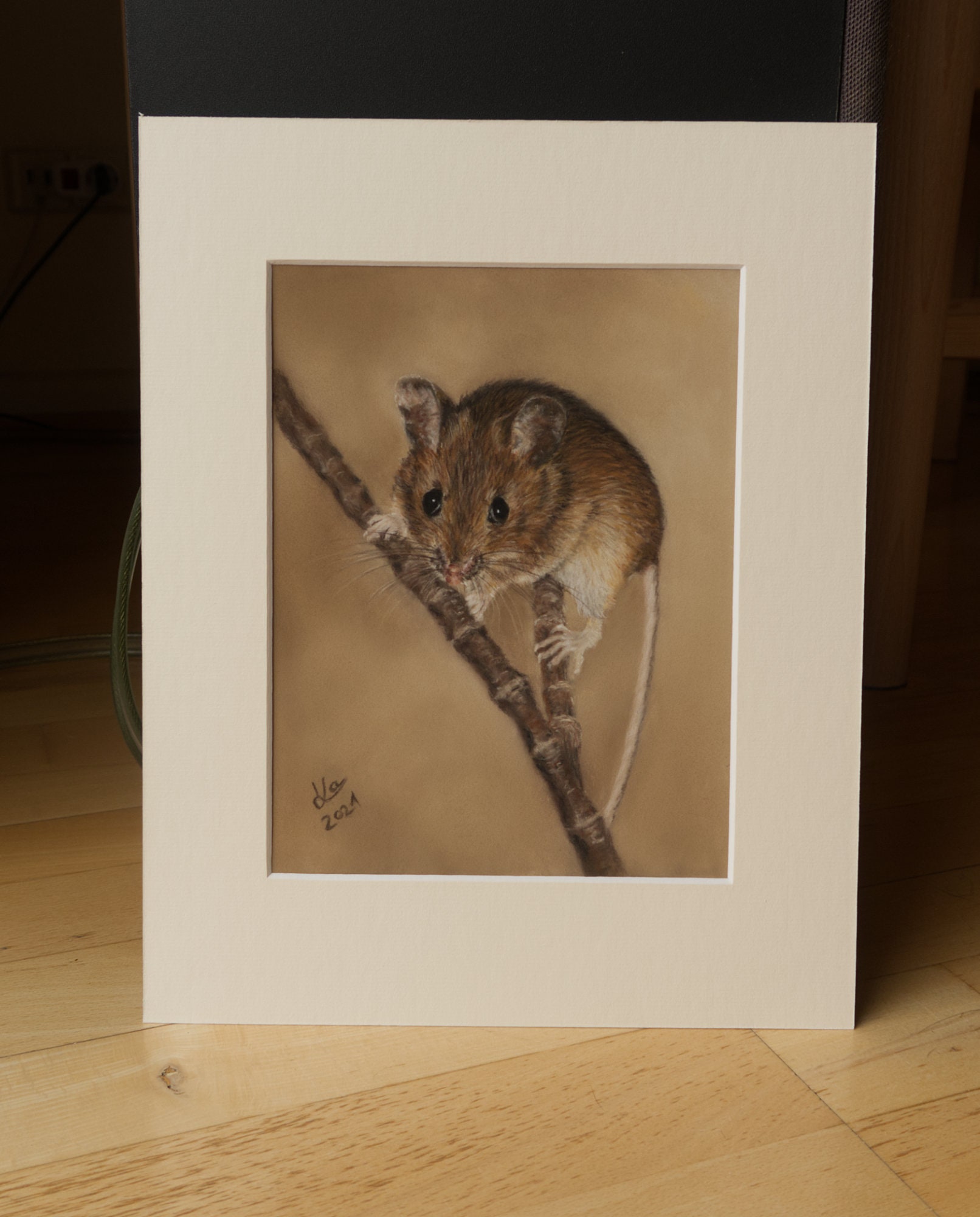 Mouse Original Pastel Drawing 15 X 20 Cm - Etsy