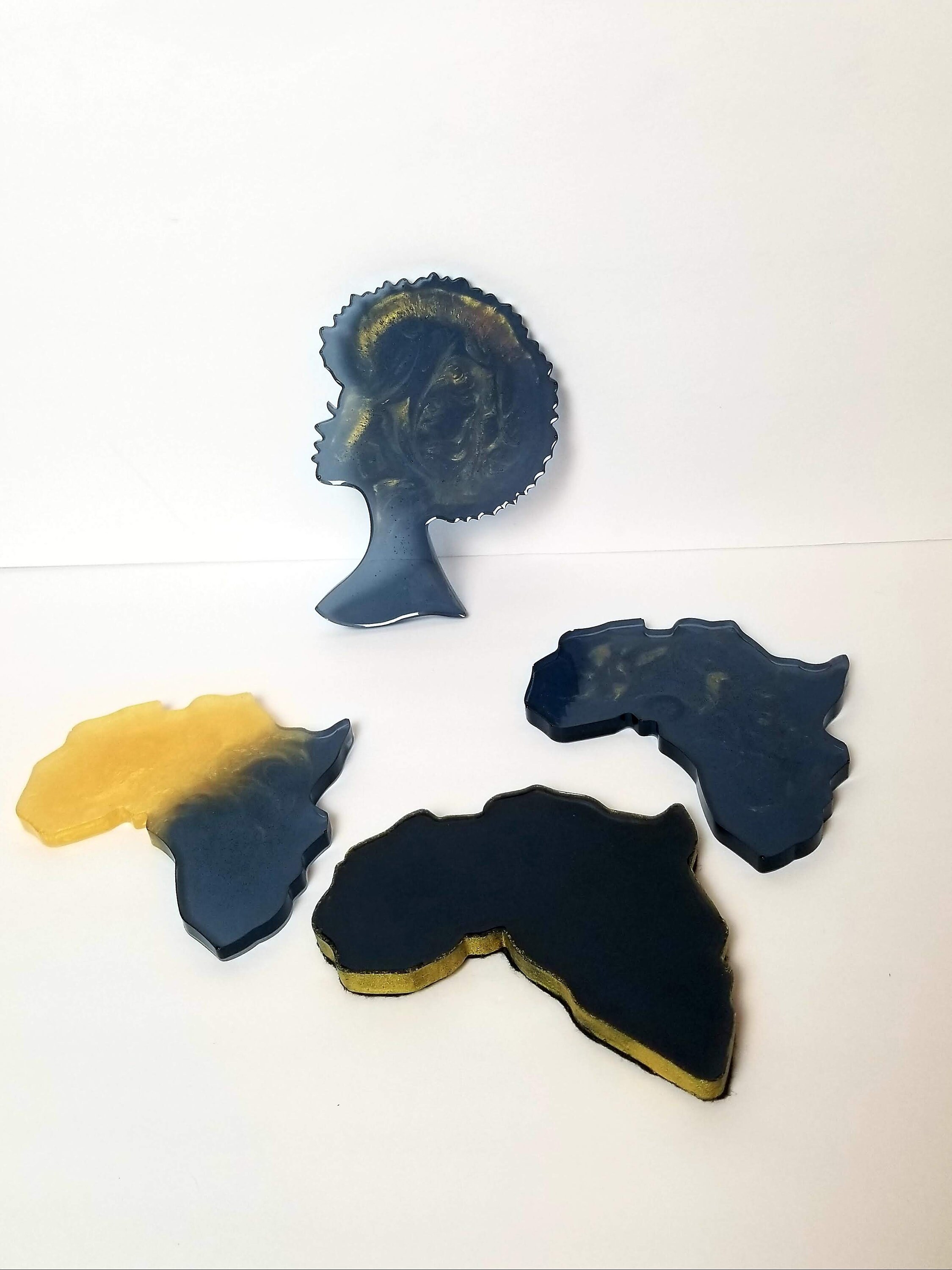 Custom Coaster Africaninspired Coaster Afro Lady Africa Etsy