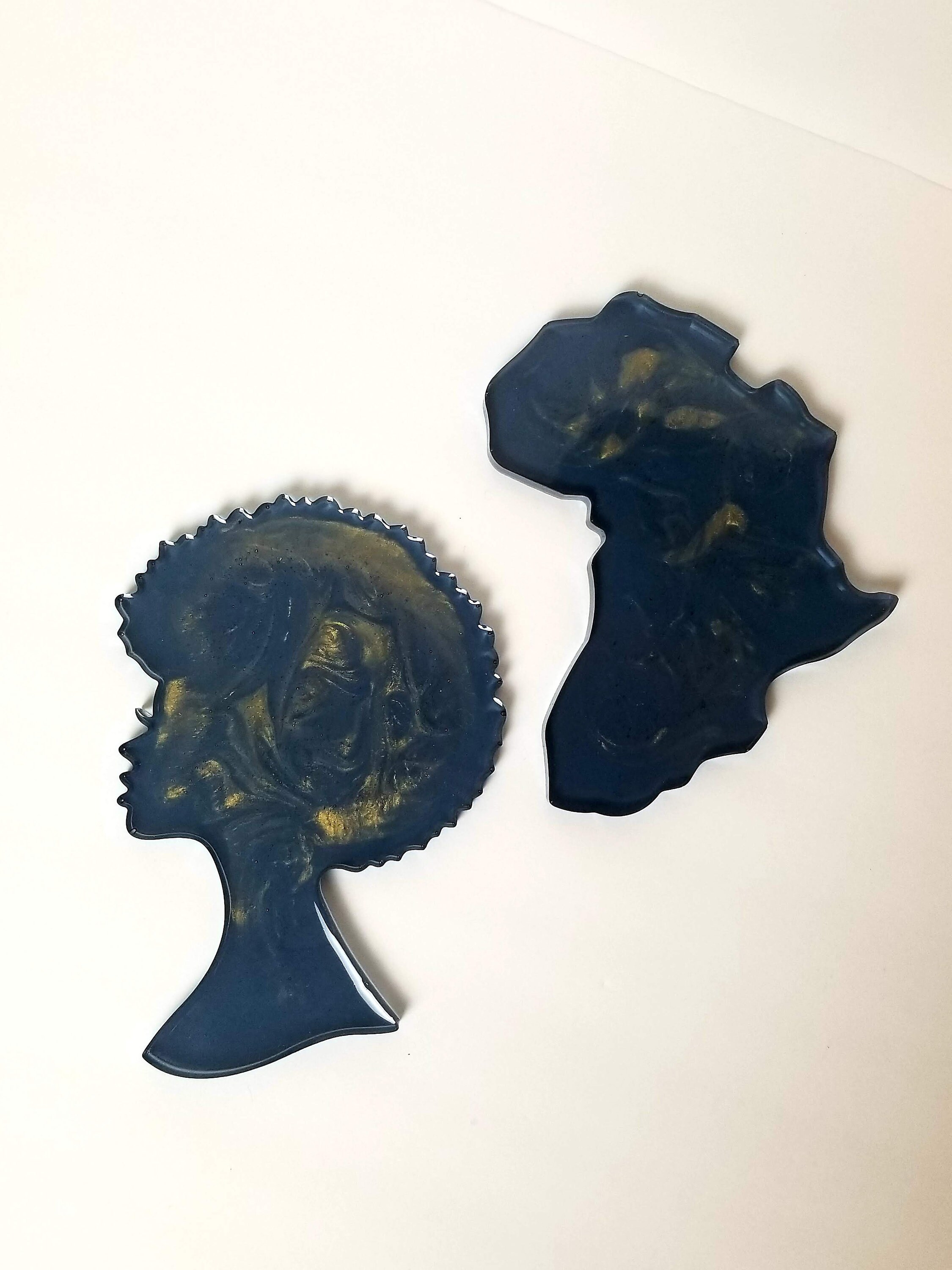 Custom Coaster Africaninspired Coaster Afro Lady Africa Etsy