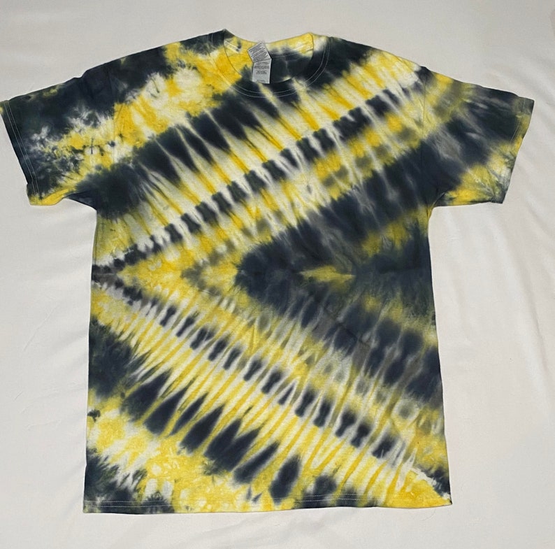 Large Black and Yellow Tie Dye Less Than | Etsy
