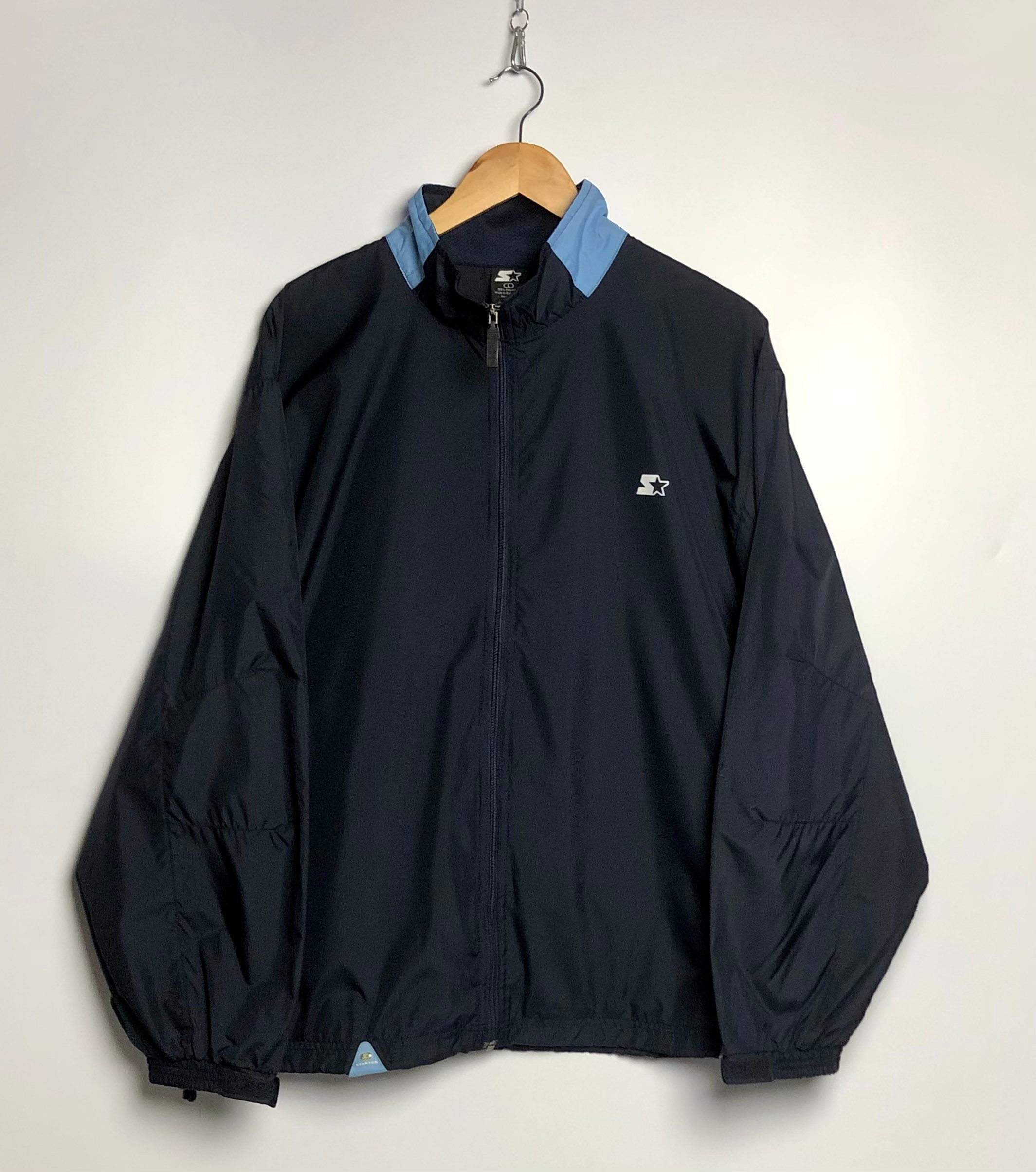 STARTER Track Jacket Full Zip Blue Large Etsy
