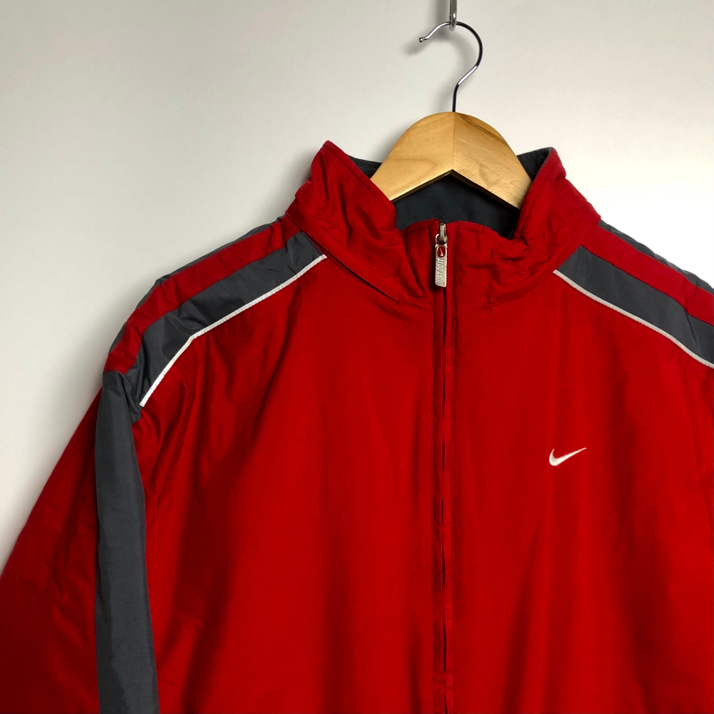 red nike puffer jacket women's