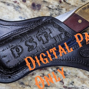 Angled Large Knife Sheath Pattern