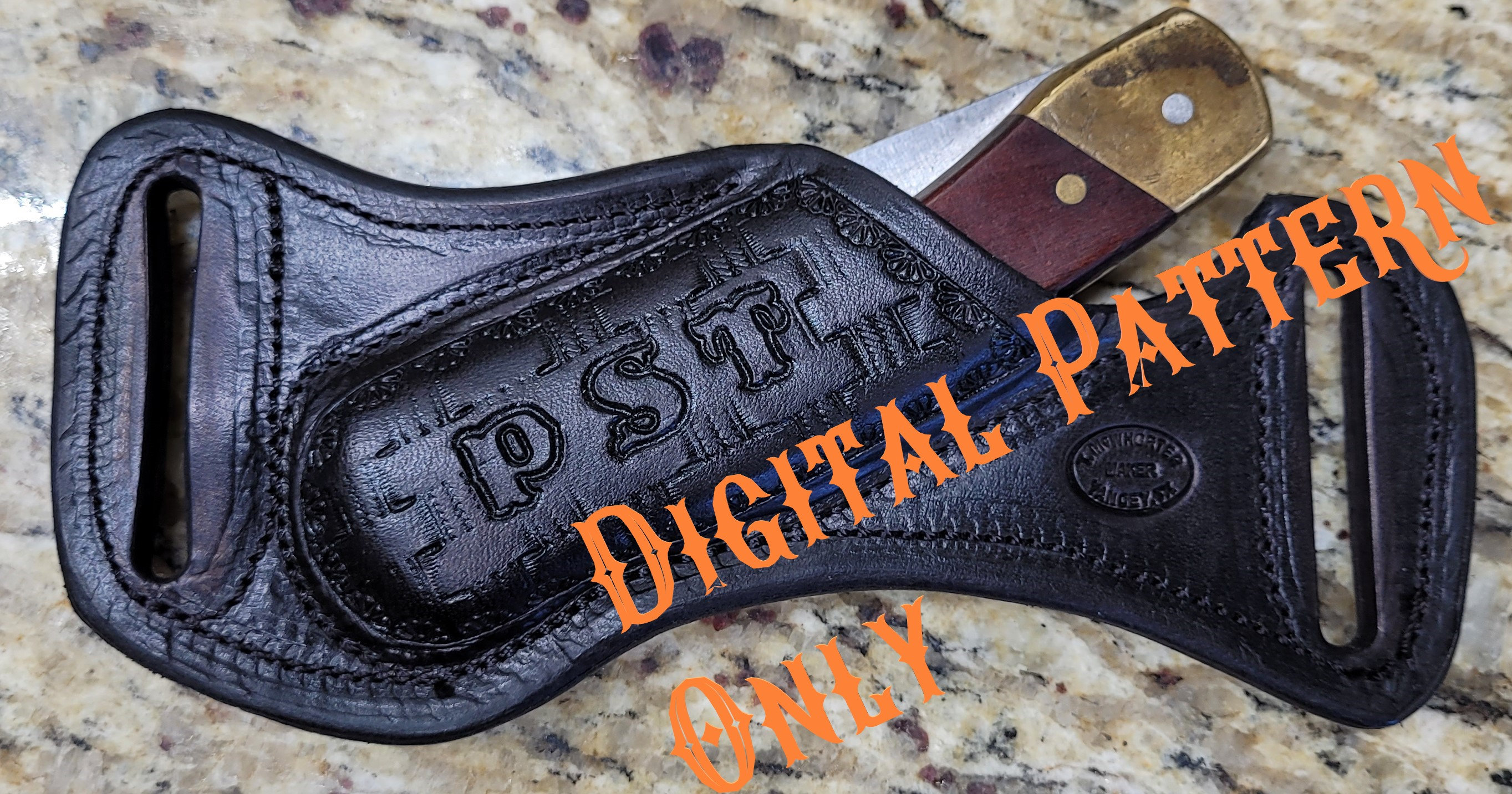 Angled Large Knife Sheath Pattern Etsy