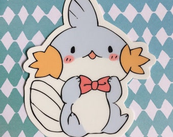 Mudkip Bowtie vinyl sticker