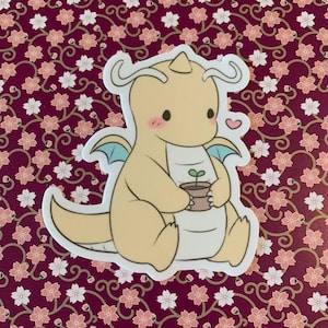 Dragonite Flower Pot vinyl sticker