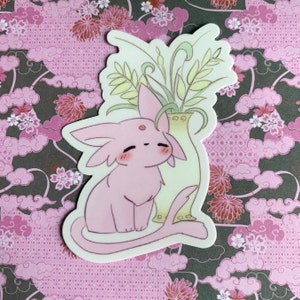 Espeon Flower Pot vinylklistermärke