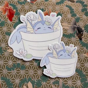 Vaporeon Flower Pot vinyl sticker