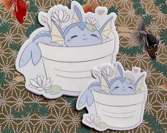 Vaporeon Flower Pot vinyl sticker