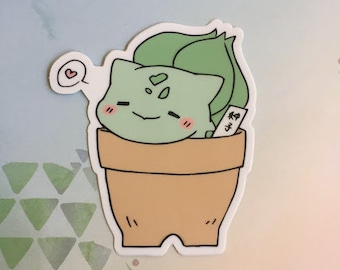 Bulbasaur Flowerpot vinyl sticker