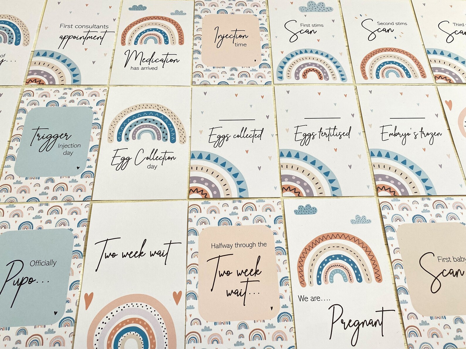 Printable IVF Milestone Cards Digital Download for Fertility Journey - Etsy