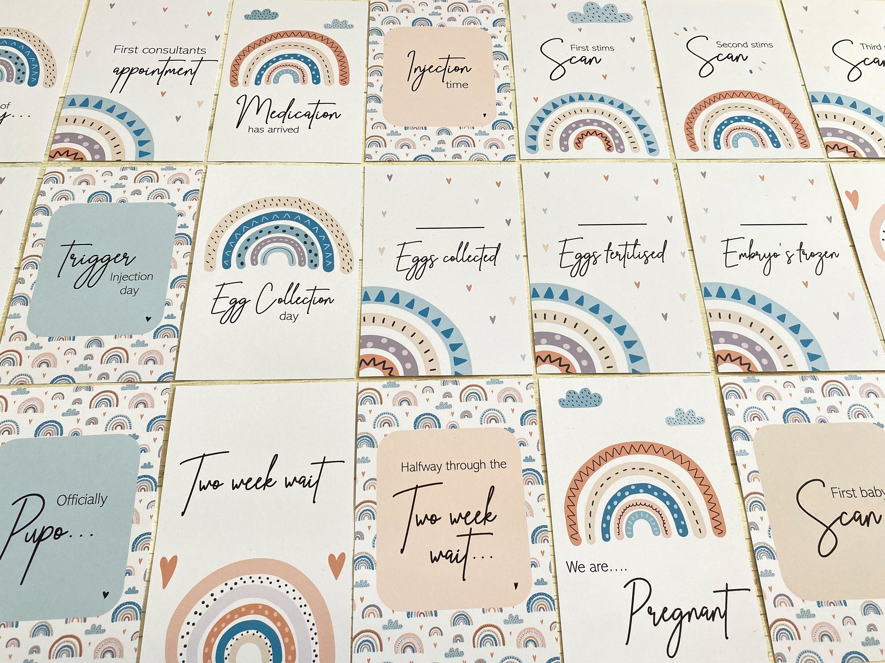 Printable IVF Milestone Cards Digital Download for Fertility Journey - Etsy
