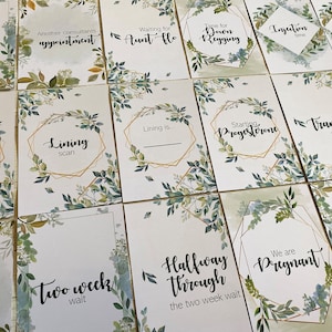 FET Botanical Frozen Embryo Transfer Milestone Cards