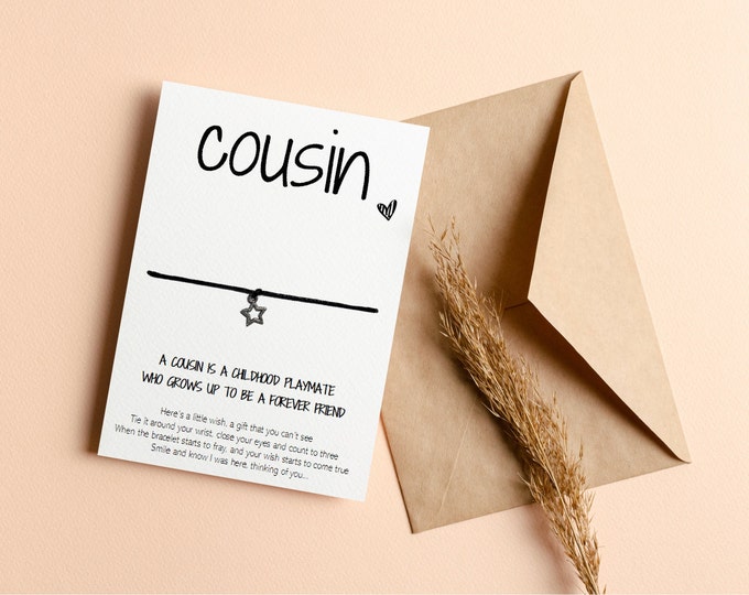 Cousin Wish Bracelet | Cousin Gift | Cousin Present
