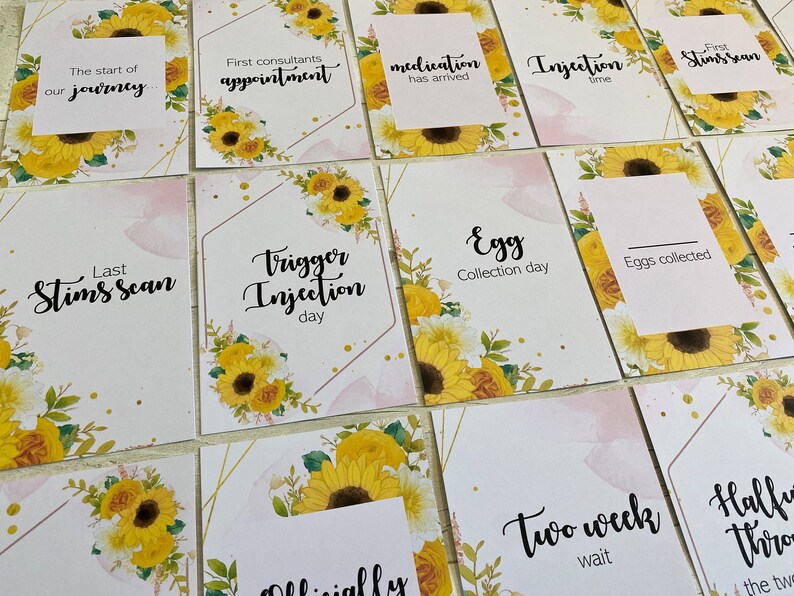 Instant Download IVF Milestone Cards, Digital Printable Fertility ...