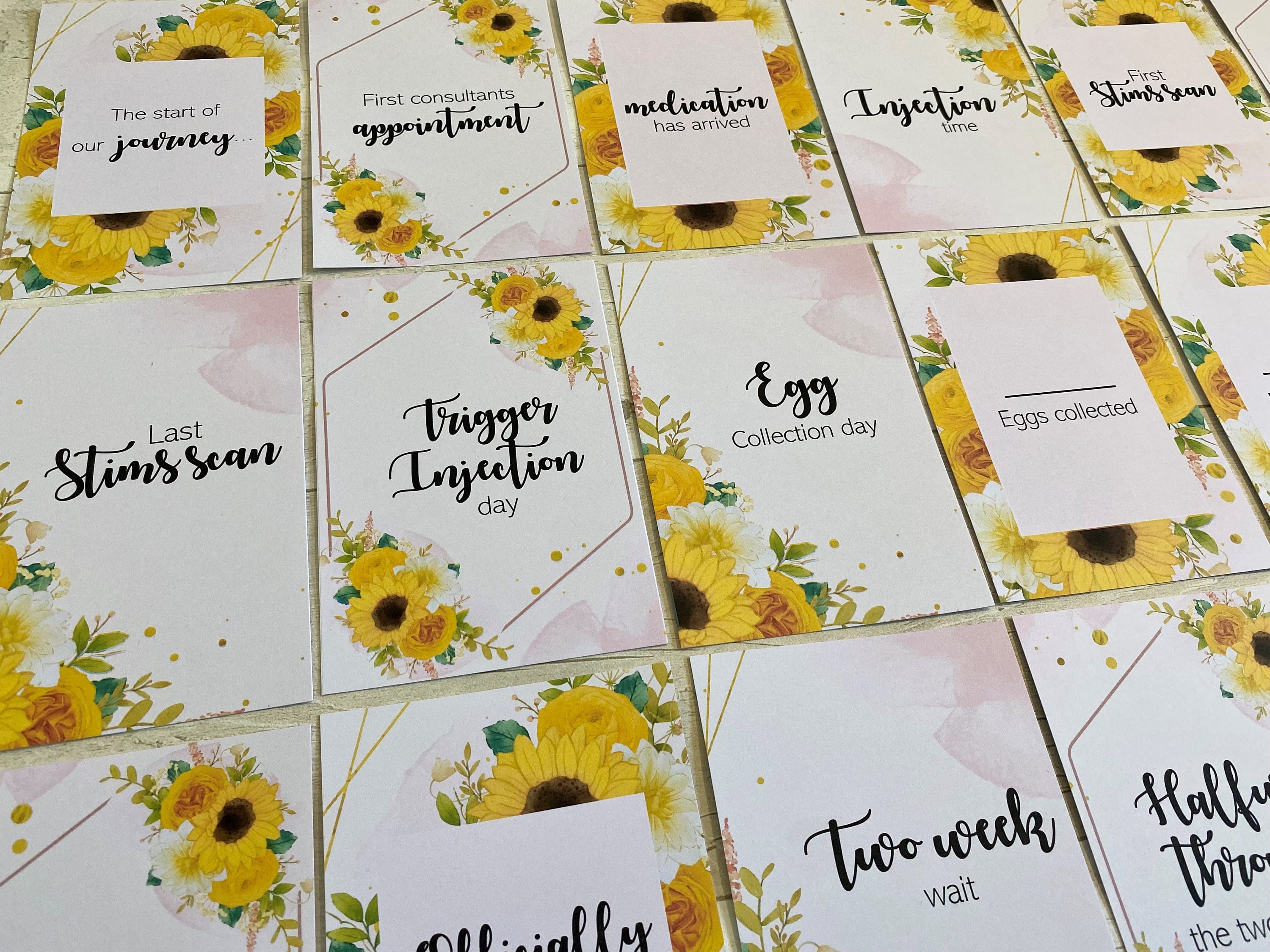Instant Download IVF Milestone Cards, Digital Printable Fertility ...