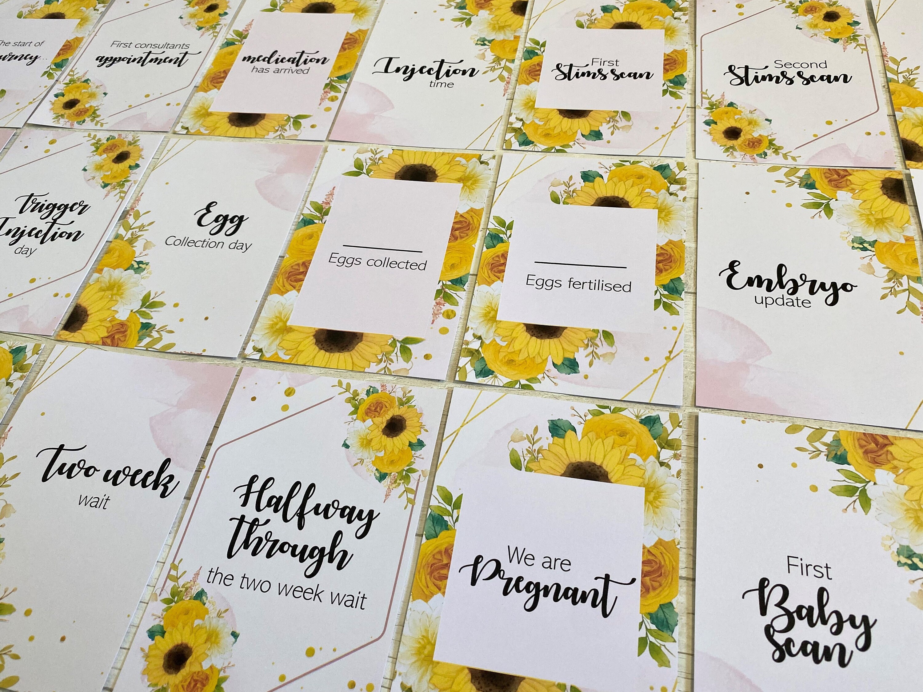 Instant Download IVF Milestone Cards, Digital Printable Fertility ...