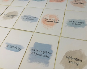 Adoption Milestone cards, Adoption Gift, Adoption Journey, Solo Adoption