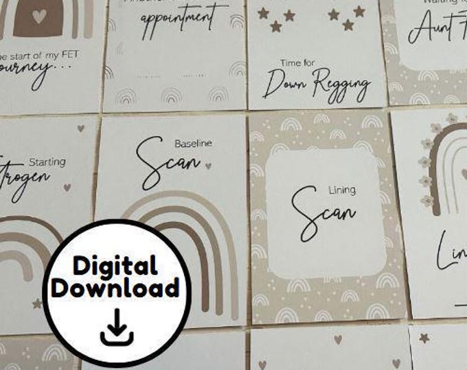 Fertility Milestones - Fenley Designs pregnancy-and-ivf-milestone-cards-florals-miss-pie-designs