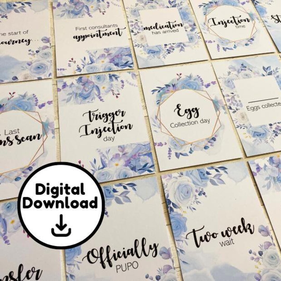 Printable IVF Milestone Cards Digital Download - Etsy