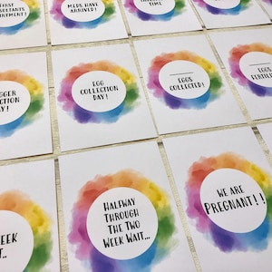 IVF IUI ICSI Rainbow Milestone Cards