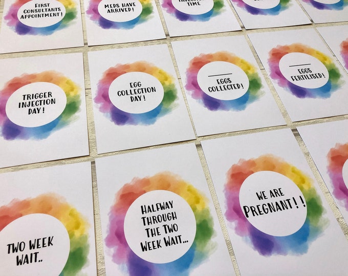 Rainbow IVF Milestone Cards, IUI Milestone Cards, Solo Mum Ivf, IVF Gift