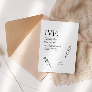 Fertility Treatment greeting card | IVF Card | IVF Gift | Infertility