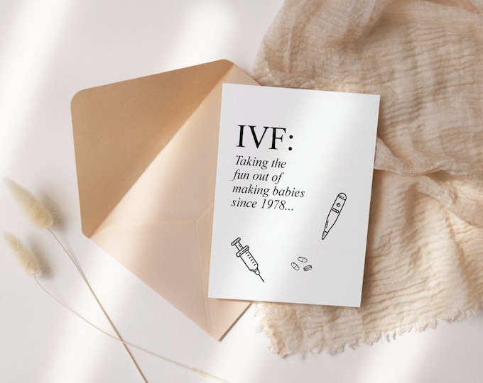 Fertility Treatment greeting card | IVF Card | IVF Gift | Infertility