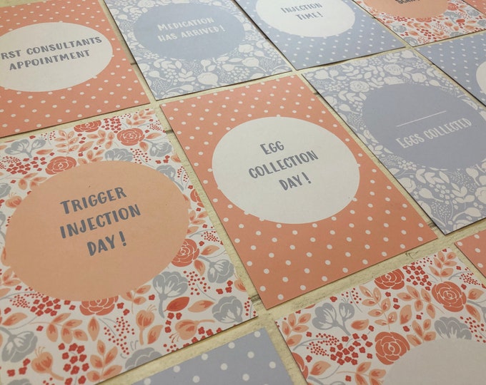 Floral IVF Milestone Cards, IUI Milestone Cards, Solo Mum Ivf, IVF Gift