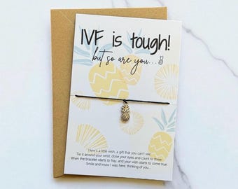 IVF Pineapple Wish Bracelet: Silver-Plated Charm, Encouragement Gift