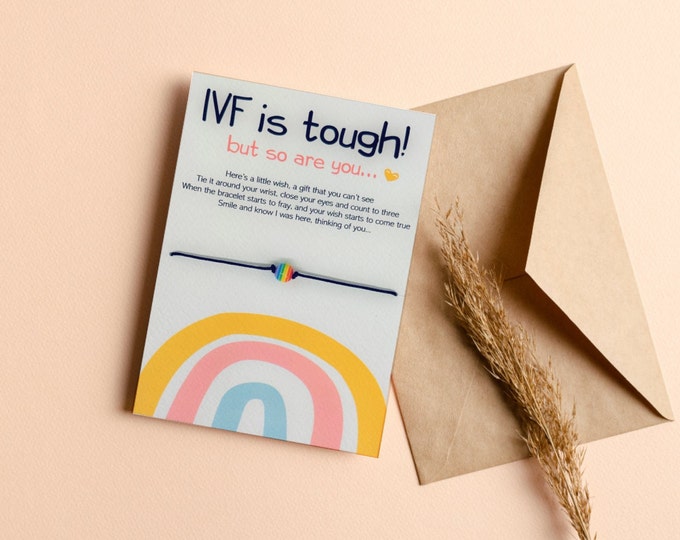 IVF is tough but so are you, Rainbow bracelet, IVF Gift, IVF Bracelet,