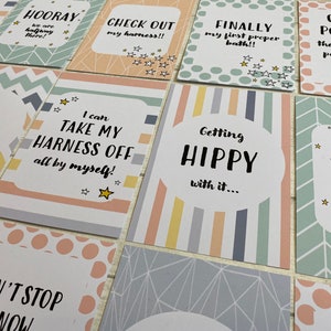 Hip Dysplasia Pastel Milestone Cards for DDH Brace and Pavlik Harness