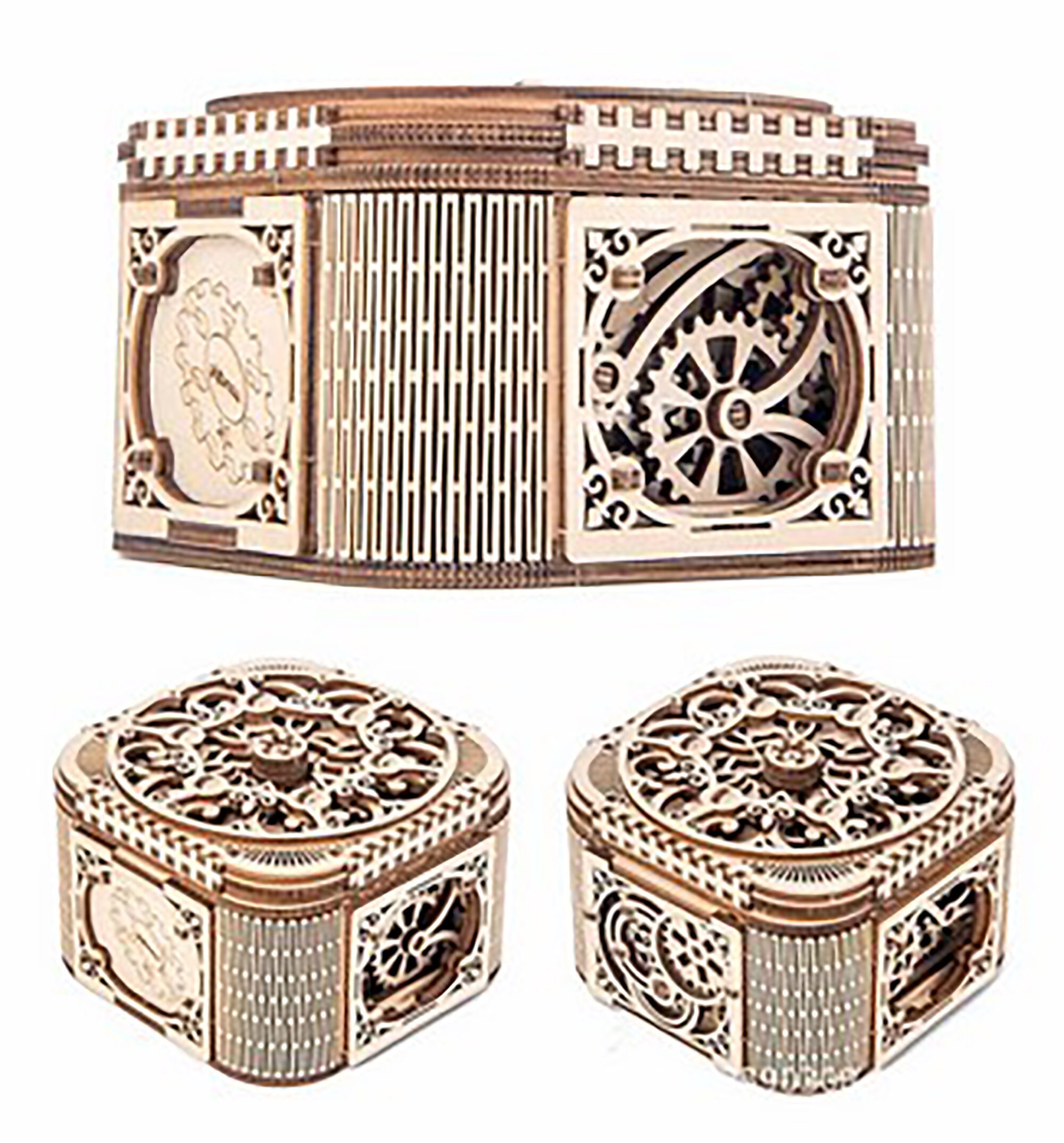 3D Wooden Puzzle Storage Box DIY Jewelry Treasure Box Assembly Etsy