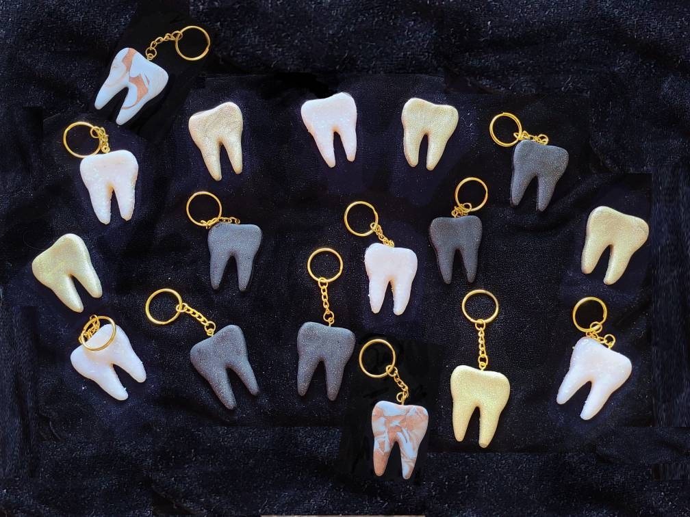 Portachiavi Dentista - Acciaio Inox - Regalo Per Igienisti, Studenti O Appassionati - Diametro 3 Cm - Foto 13