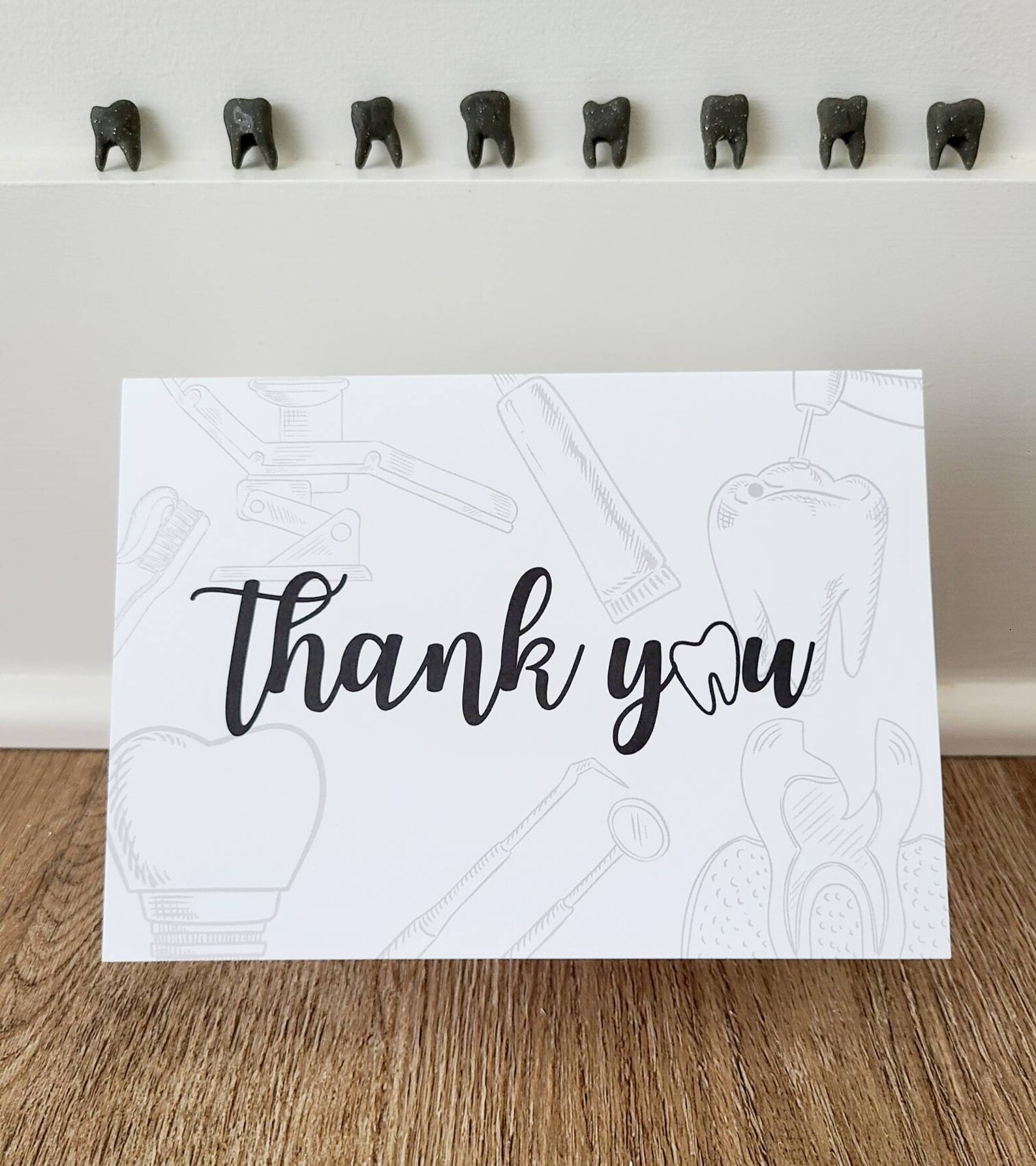 Thank You Card Dental. Dental Gifts. Dental Cards. Cards for Etsy