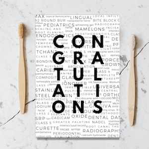 Congratulations card! Dental graduation card. Dental gifts. Dental cards. Cards for dentistry. Greeting cards. Dentistry. Dental hygiene.