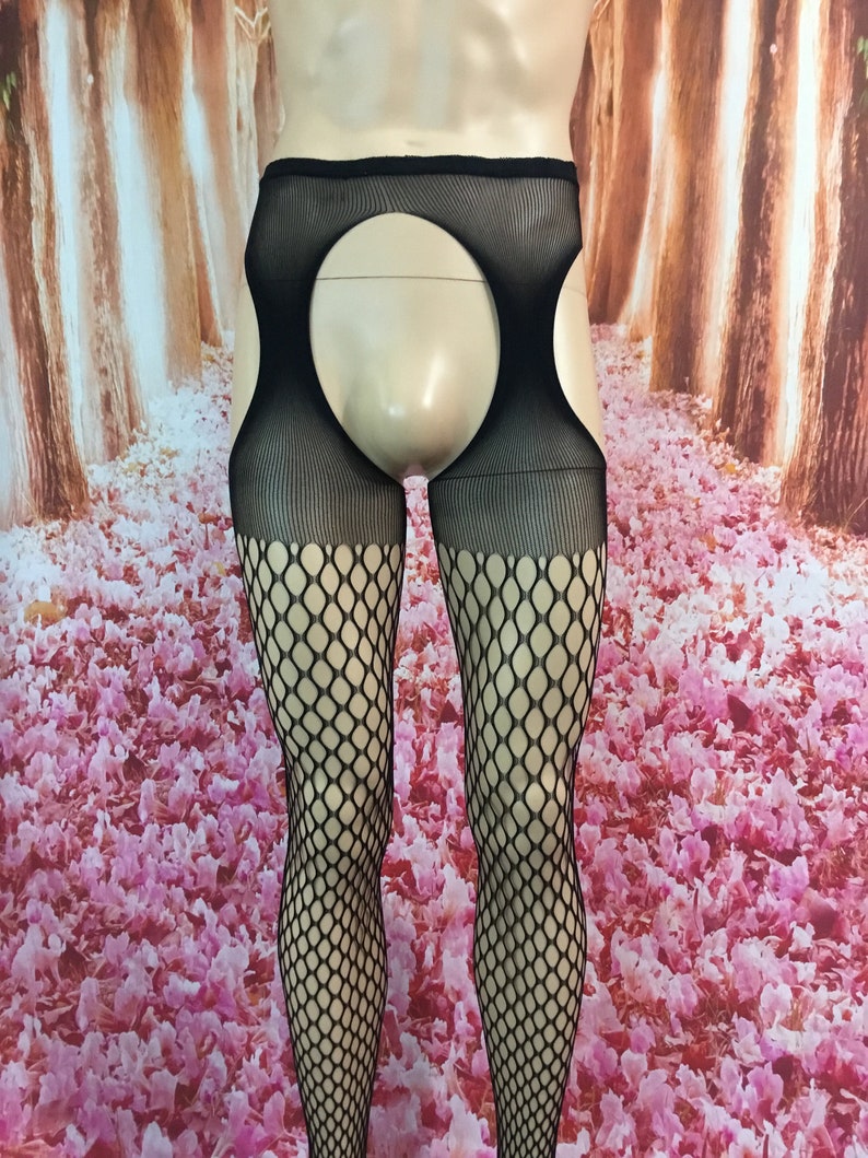 Large Holed Fishnet Stockings With Belt Attached - Etsy UK