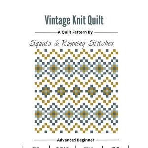 VINTAGE KNIT QUILT pattern image 2